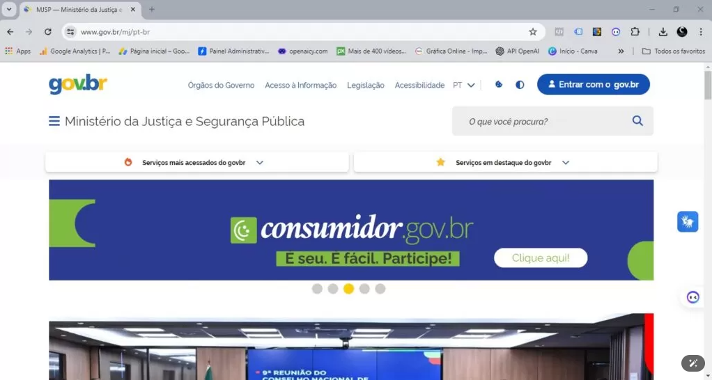 desenvolvimento web site mjsp